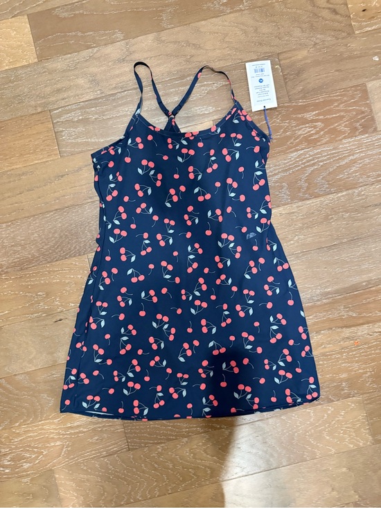 Outdoor Voices Dresses & Skirts - Outdoor Voices Navy Cherry-Print Tank Dress